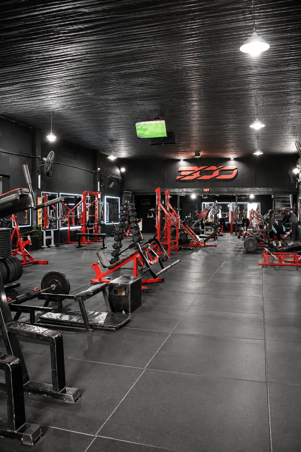 Vista general de la sala de musculación en Goya